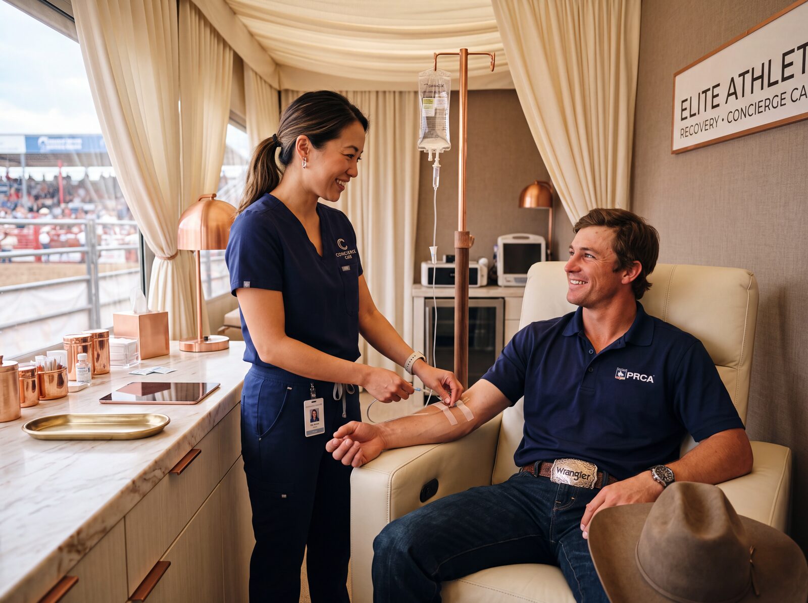 ARENA Drip nurse practitioner providing a telehealth medical visit